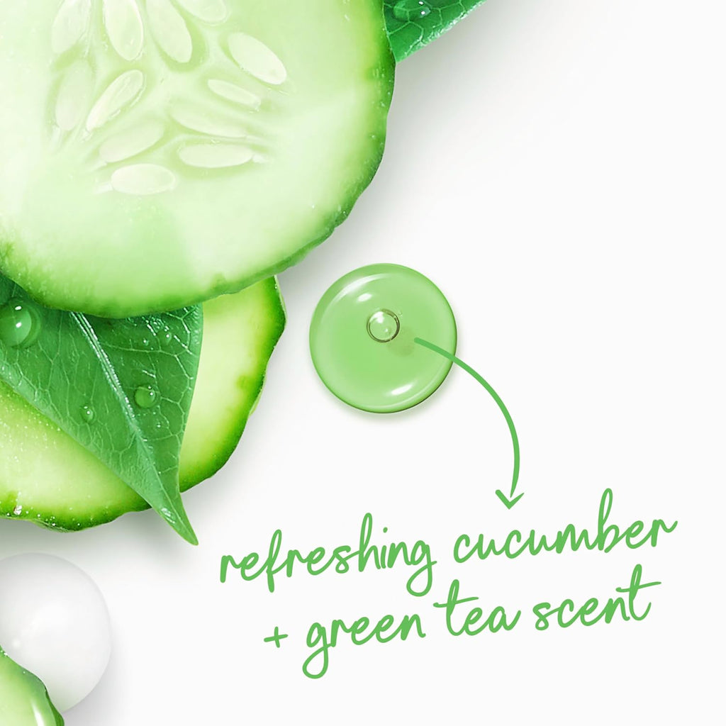 Dove Body Wash with Pump 3 Count Refresh Cucumber and Green Tea for 24hr Lotion-Soft Skin Moisturizing Skin Cleanser with No Sulfates No Parabens