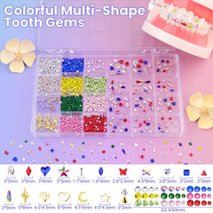 DAZZLEBRITE Tooth Gem Kit, Tooth Gems Kit for Teeth, Beginners Starter Crystals Teeth Gem Jewelry for Women Men, Bedazzling Gems Kits with Pickup Tools.