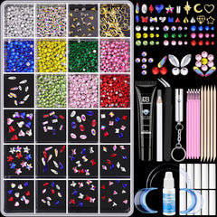 DAZZLEBRITE Tooth Gem Kit, Tooth Gems Kit for Teeth, Beginners Starter Crystals Teeth Gem Jewelry for Women Men, Bedazzling Gems Kits with Pickup Tools.