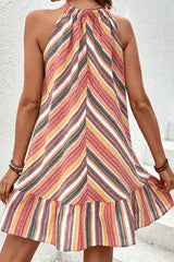 Sunny Stripes Halter Dress