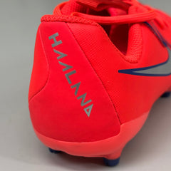 NIKE Kids Shoes Cleat Phantom GX II Academy X Haaland FG/MG Sz 2y Bright Crimson As-is