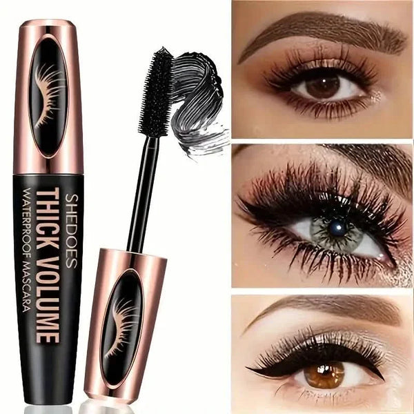 8D Curler Fiber Lash Mascara - Waterproof, Black, Thick Eyelash Shaping
