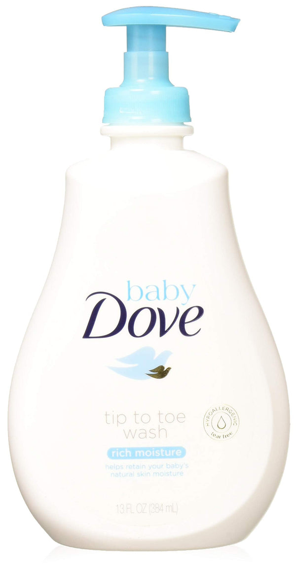 Dove Baby Tip To Toe Wash 13 Ounce Rich Moisture Pump (6 Pack)