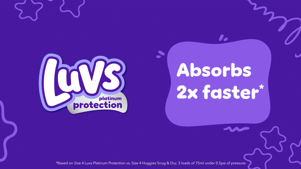 Luvs Platinum Protection Baby Diapers Size 4, 164 Count