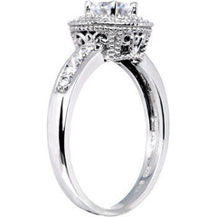 Sterling Silver Round Cubic Zirconia Ring -.80 ct tw
