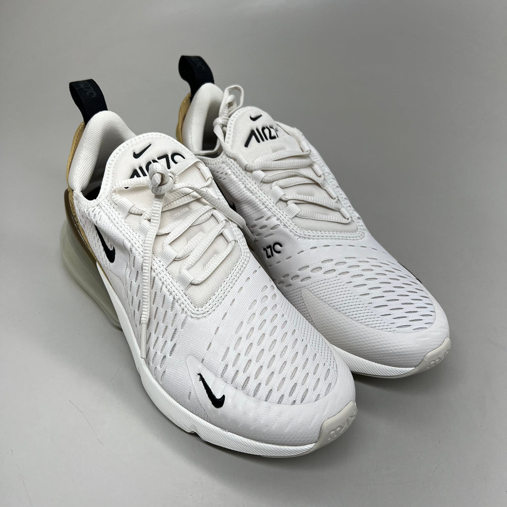 NIKE W Air Max 270 Foam Insole Mesh Shoes Women's Sz 7 White Gold DZ77736 001