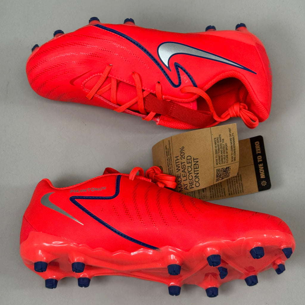 NIKE Kids Shoes Cleat Phantom GX II Academy X Haaland FG/MG Sz 2y Bright Crimson As-is