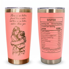 Unique Sister Gift 20oz Insulated Stainless Steel Travel Tumbler