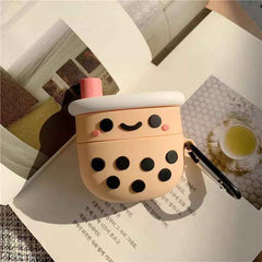 Soft Boba Tea AirPods Cover – For 1, 2, 3, or Pro with Keyring