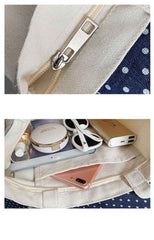 Cream Boba Tote – Canvas Bag with Enamel Pin & Keychain Gift