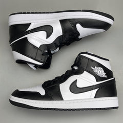 NIKE AIR JORDAN 1 Mid Panda Shoe Women's Sz 9 Black / White DV0991-101 (New)