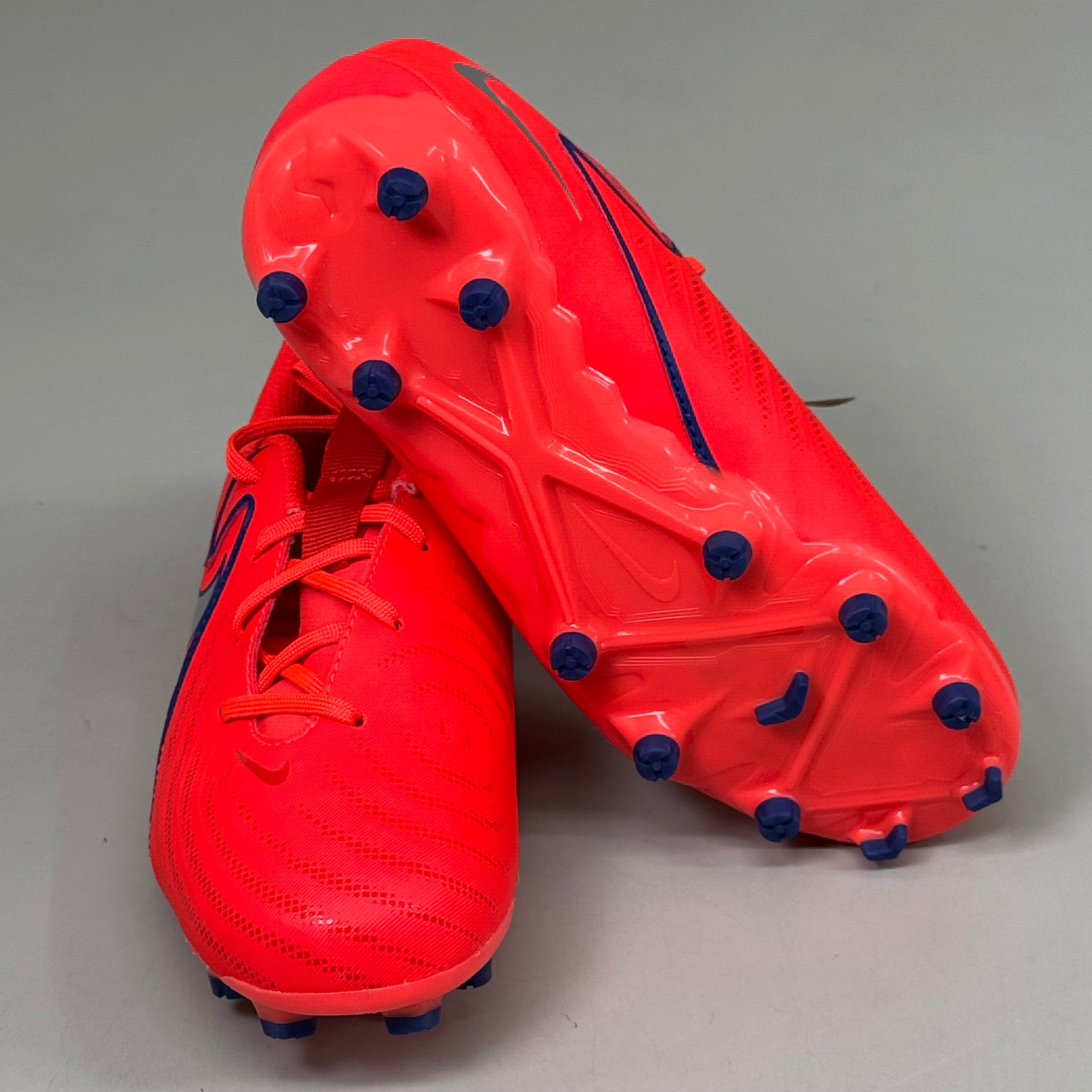 NIKE Kids Shoes Cleat Phantom GX II Academy X Haaland FG/MG Sz 2y Bright Crimson As-is