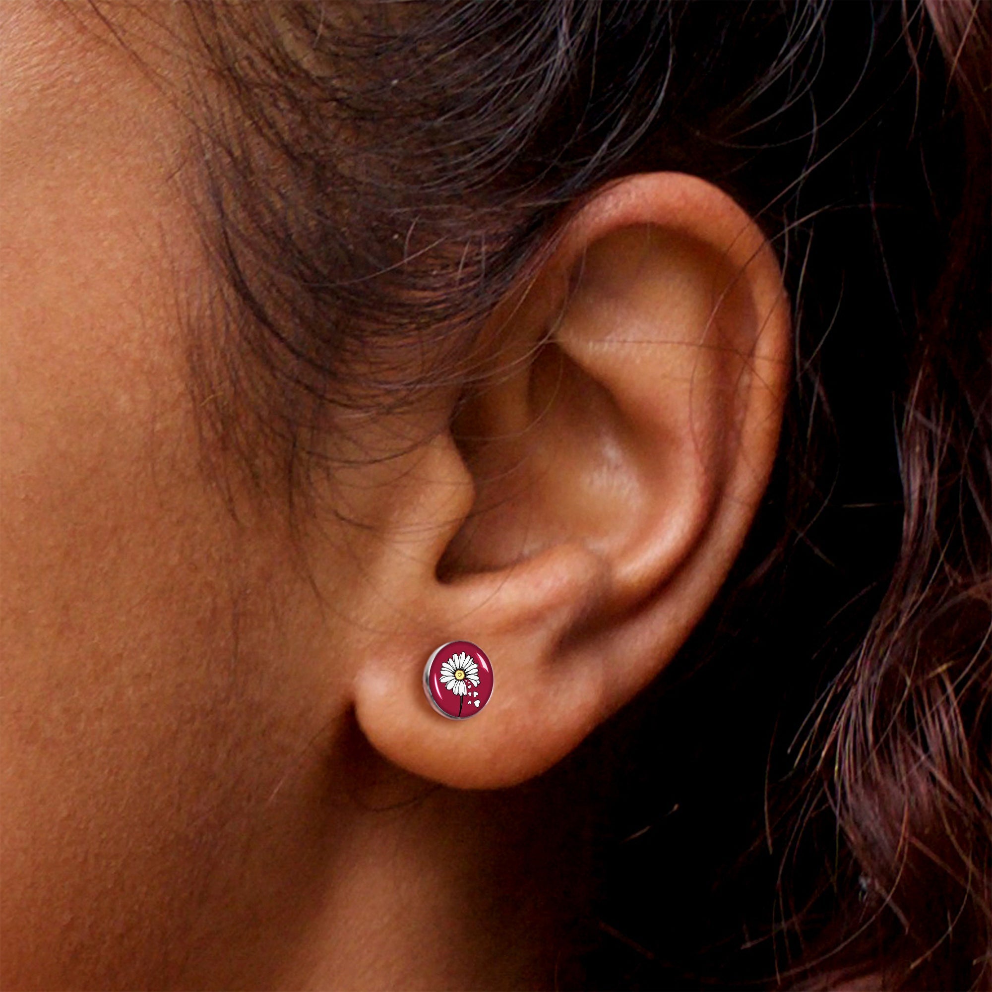 Love Me Not Flower Stud Earrings by Onyx O