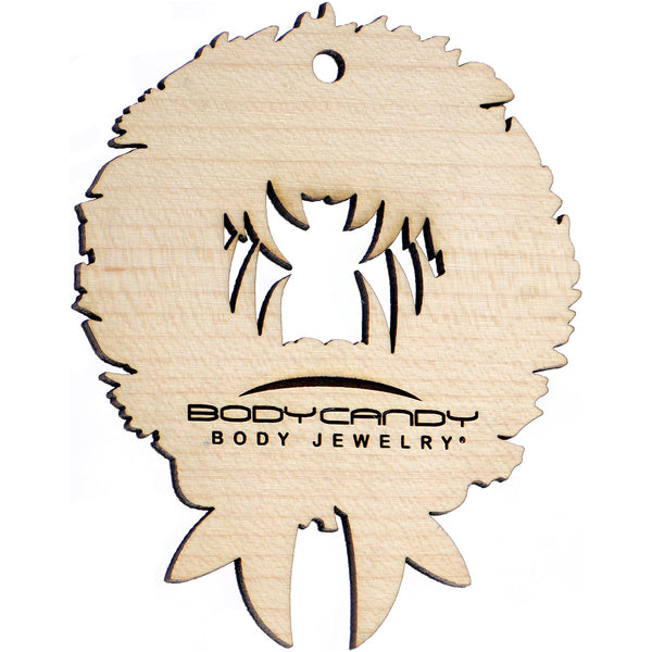 Wood Holiday Vampire Wreath Christmas Ornament
