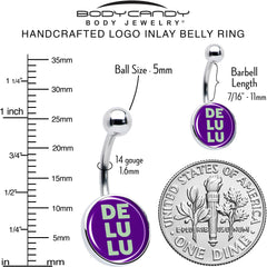 Word DELULU Belly Ring by Onyx O