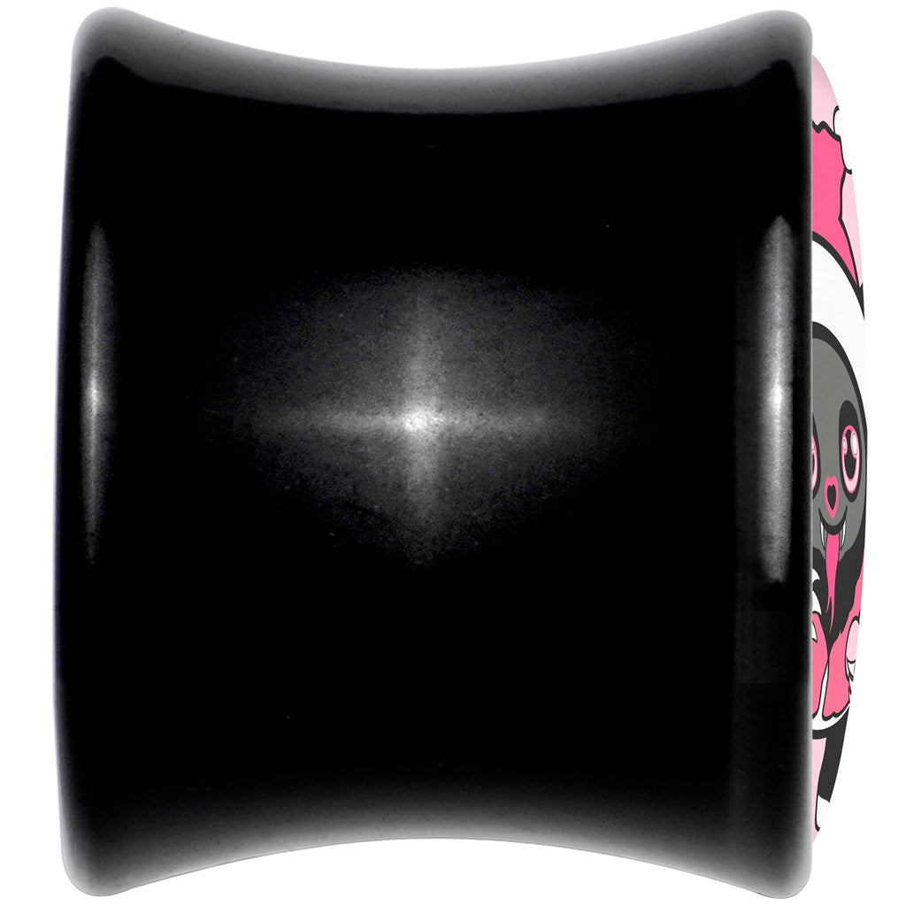 Krampus Cutie Christmas Holiday Black Acrylic Saddle Plug Set by Onyx O