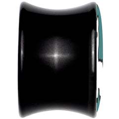 White Llama Black Acrylic Saddle Plug Set 8mm to 20mm by Onyx O