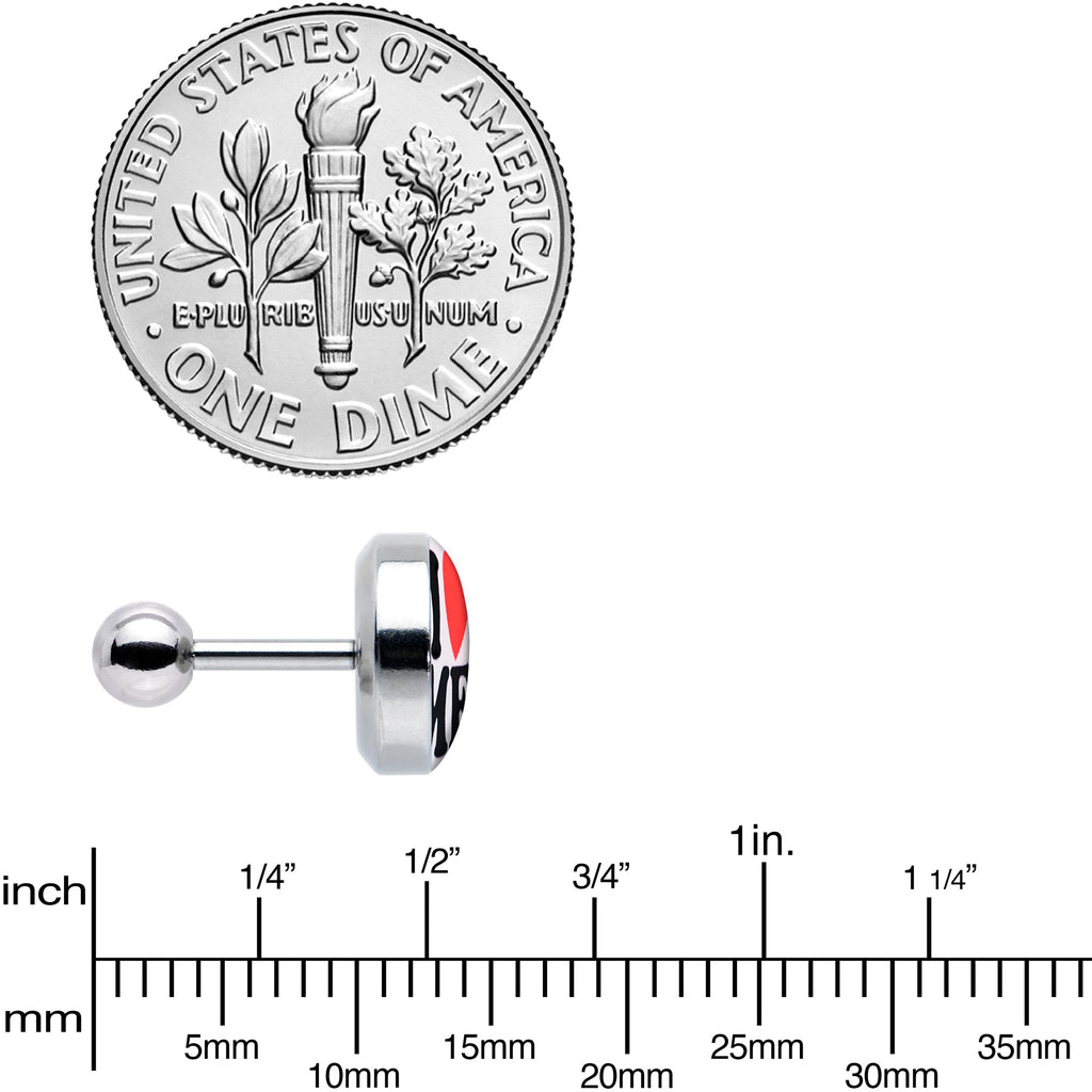 16G 1/4 I Love Me Cartilage Tragus Earring by Onyx O