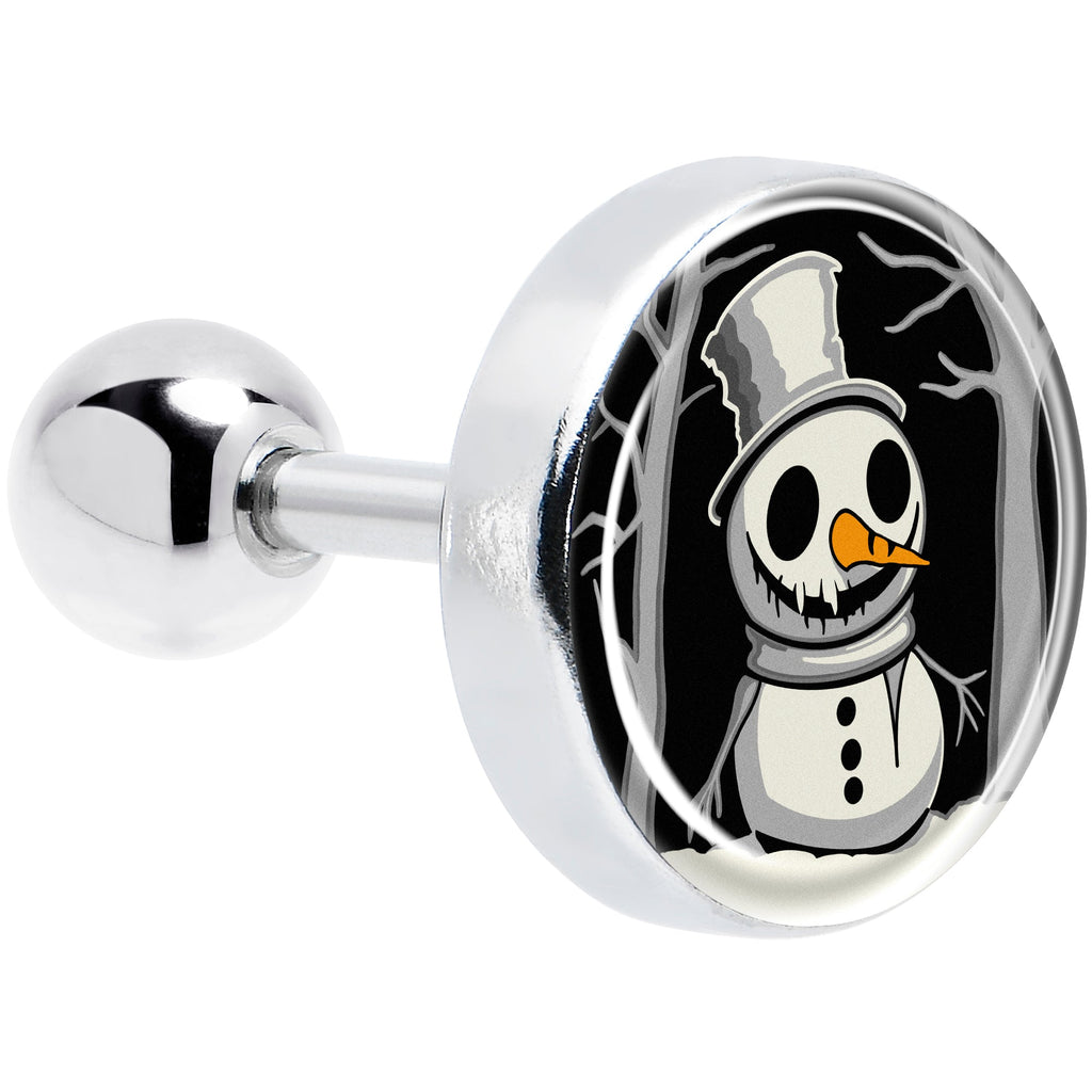 Christmas Holiday Spooky Snowman Tragus Cartilage Earring by Onyx O