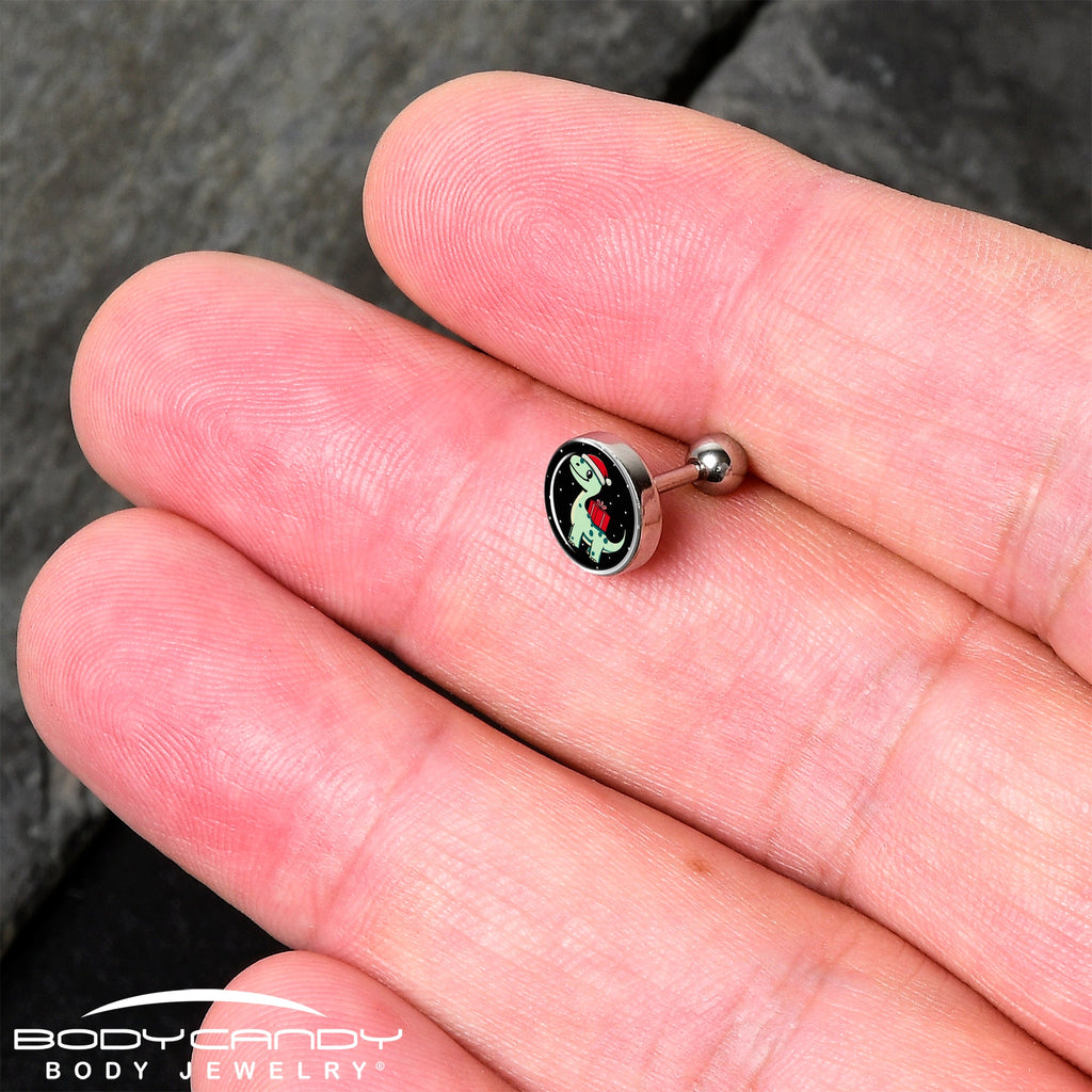 Christmas Holiday Dinosaur Tragus Cartilage Earring by Onyx O