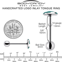 White Llama Barbell Tongue Ring by Onyx O