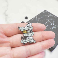I Want to Pet Every Cat Pin – Cute Enamel Pin for Cat Lovers