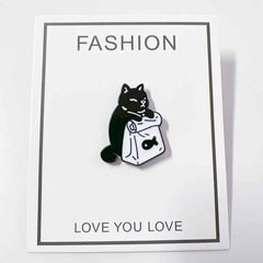 Mini Black Cat Enamel Pin – Durable, Giftable Fashion Accessory