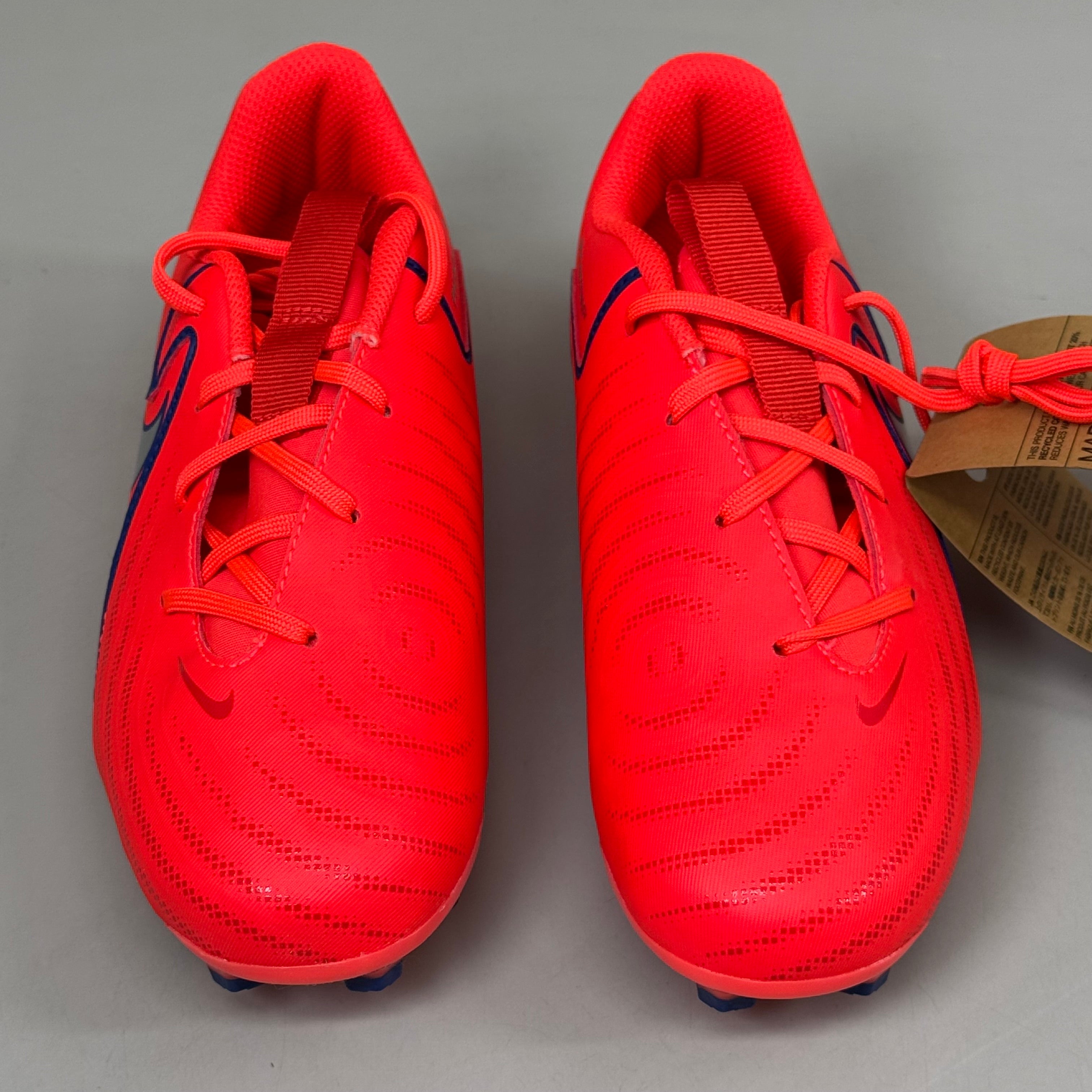 NIKE Kids Shoes Cleat Phantom GX II Academy X Haaland FG/MG Sz 2y Bright Crimson As-is