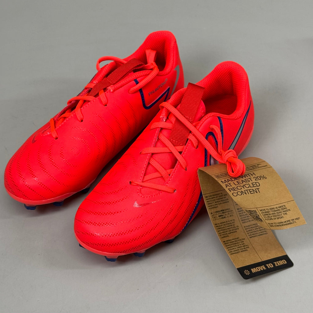 NIKE Kids Shoes Cleat Phantom GX II Academy X Haaland FG/MG Sz 2y Bright Crimson As-is