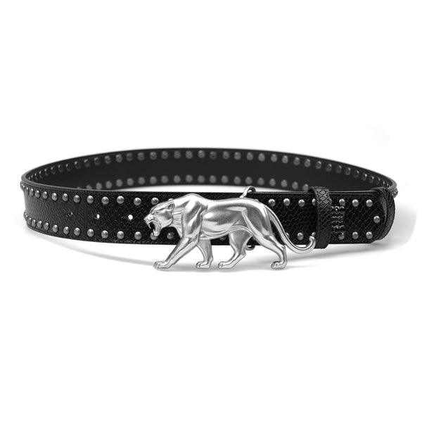 "PANTHER" BELT - OBSIDIAN SNAKESKIN