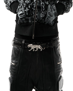 "PANTHER" BELT - OBSIDIAN SNAKESKIN