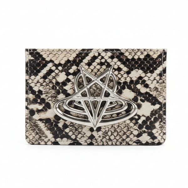 "S999TURN CARD HOLDER" - DESERT SNAKESKIN