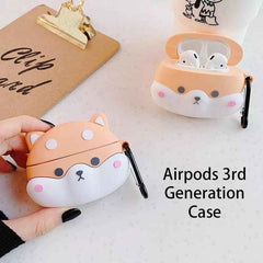 Cute Shiba AirPods Case Cover – Compatible 3rd Gen or Pro