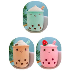 Boba Stuffed Animal, Bubble Tea Toy, Ultra Soft Spandex Fabric, 25cm 35cm Kawaii Figure, Cute Room Decor For Her