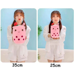 Boba Stuffed Animal, Bubble Tea Toy, Ultra Soft Spandex Fabric, 25cm 35cm Kawaii Figure, Cute Room Decor For Her