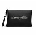"TRIBAMETAL" LEATHER POUCH