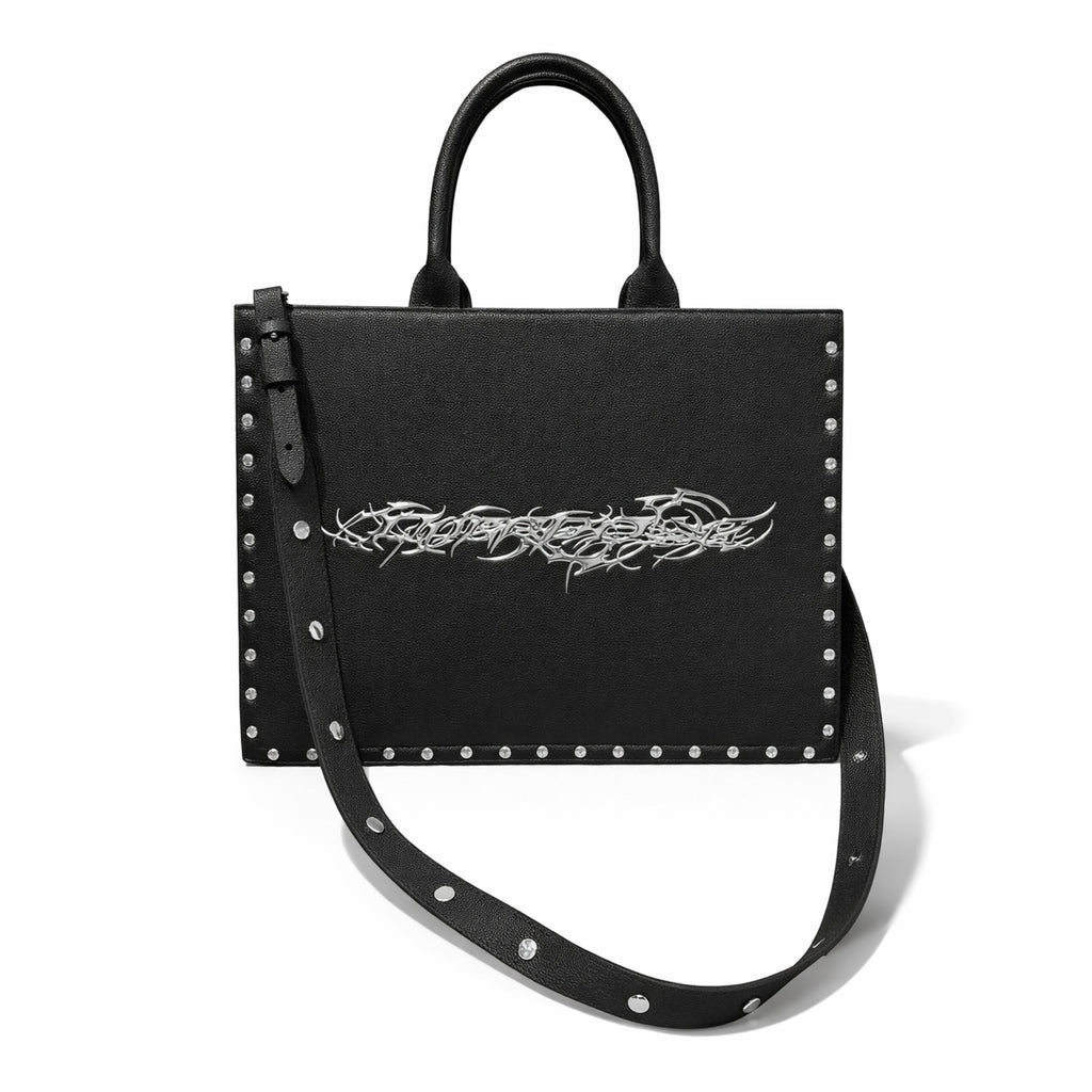 "TRIBAMETAL" LEATHER TOTE