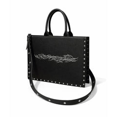 "TRIBAMETAL" LEATHER TOTE
