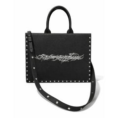 "TRIBAMETAL" LEATHER TOTE