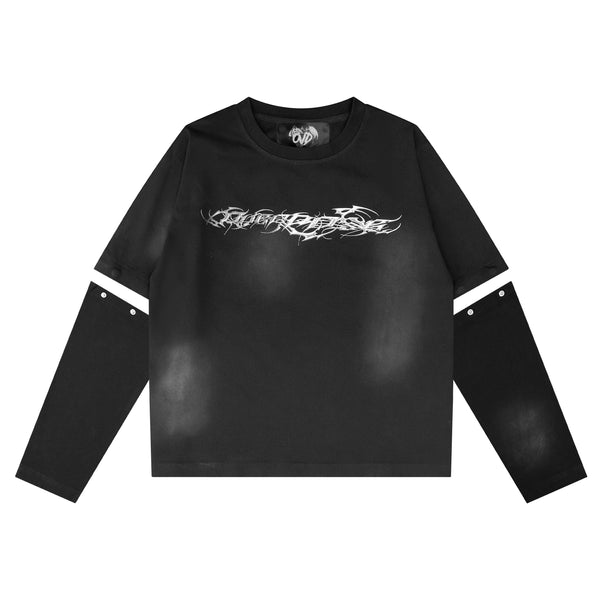 "TRIBAMETAL" LOGO TRNSFRMR L/S - ONYX