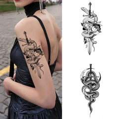 Half Sleeve Temporary Tattoos – 11 Sheets for Arm, Back, or Leg