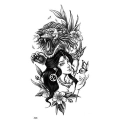 Half Sleeve Temporary Tattoos – 11 Sheets for Arm, Back, or Leg