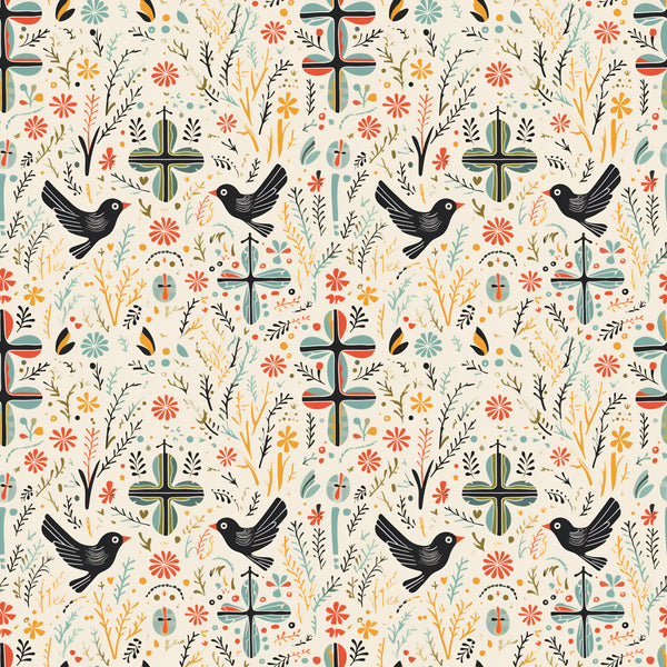 Premium Christian Wrapping Paper (3 Pcs) - Symbols Printed of Cross and Dove Birds Gift Wrapping Paper - Religious Gift Wrap Paper for Baptism First Holy Communion Nativity and Other Occasions