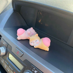 Bouncy Butt Car Ornament – Cute Animal Dashboard Silicone Decor