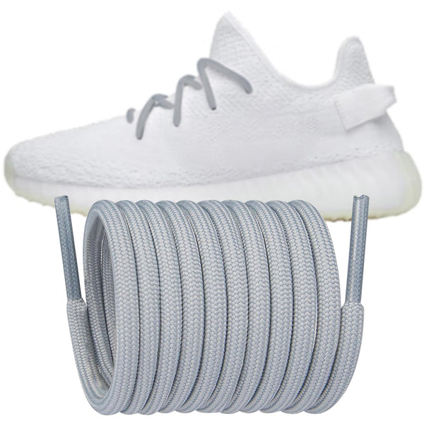 Endoto Shoelaces Replacement Round Laces for Adidas Yeezy Boost 350 V1/V2 380 500/500 HIGH 700 750 950 Sneaker Shoes(Color:GraySize:32Inch)