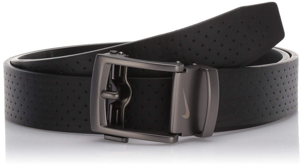 Nike mens Acu Fit Ratchet Belt Black - Perforated One Size US