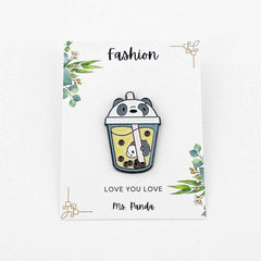 Fun Boba Drink Enamel Pin – Cup Shaped Pin for Collectors
