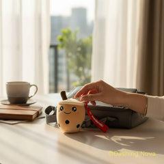 Boba Keychains 3 Pack Cute Fabric Bag Charm Set