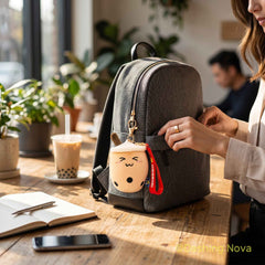 Boba Keychains 3 Pack Cute Fabric Bag Charm Set