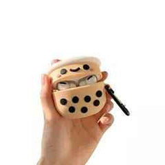 Soft Boba Tea AirPods Cover – For 1, 2, 3, or Pro with Keyring